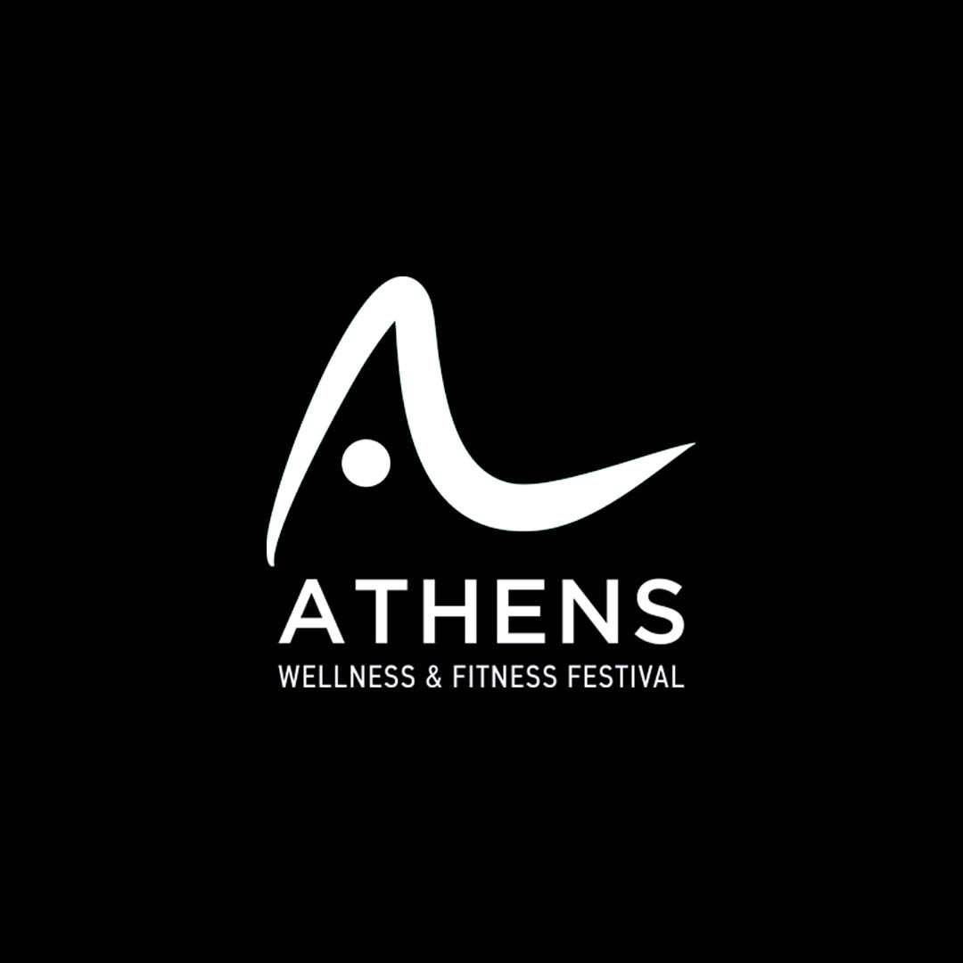 athens fitness festival logo on black background