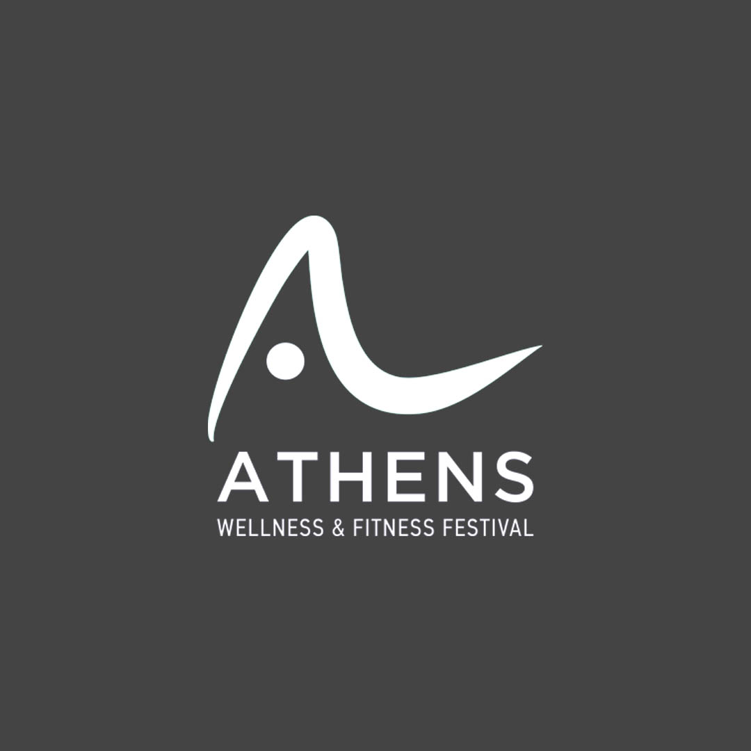 athens fitness festival logo on grey background