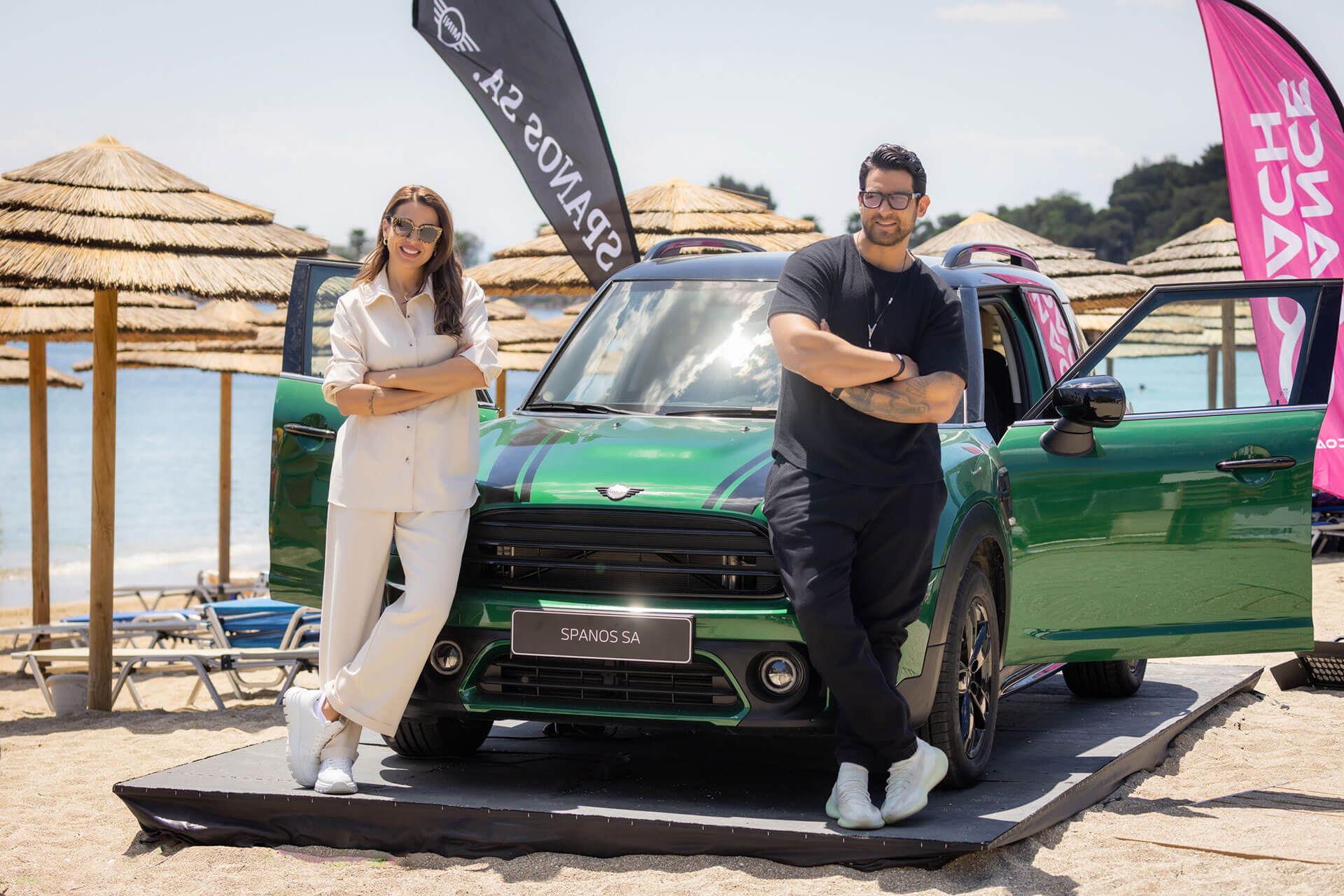 mini cooper at athens fitness festival