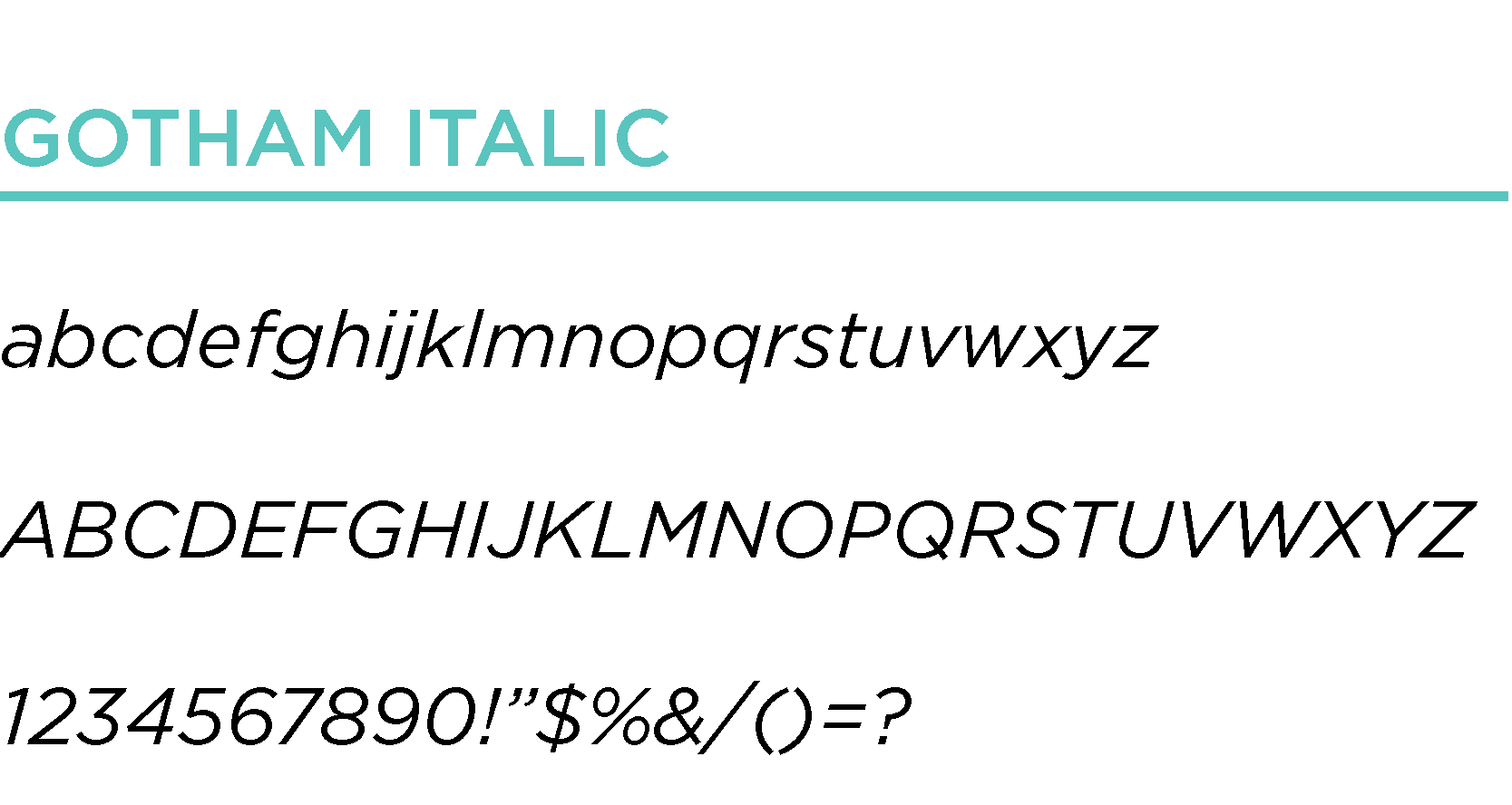 gotham font italic